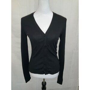 Splendid Black Button-Up Cardigan Tee Top Modal Women's